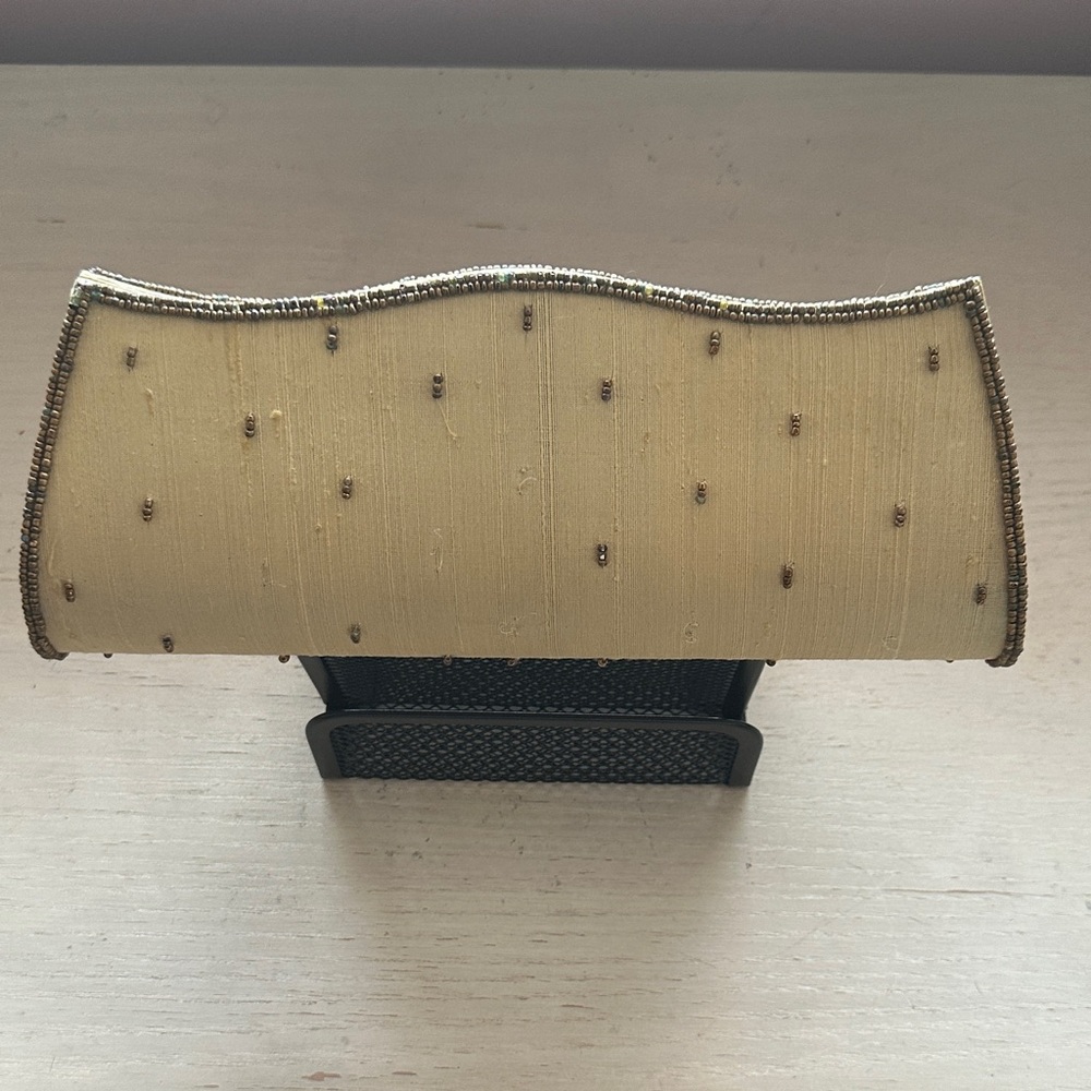 Sunbeam Gold and Brown Beaded Clutch - Picture 2 of 5